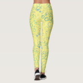 Bläschen Muster 01 Gelbe BG Leggings (Rückseite)