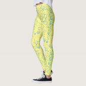 Bläschen Muster 01 Gelbe BG Leggings (Links)