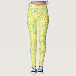 Bläschen Muster 01 Gelbe BG Leggings