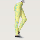 Bläschen Muster 01 Gelbe BG Leggings (Rechts)