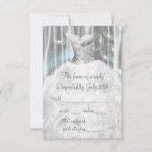 Bläschen Party Dress White Quinceaera UAWG RSVP Karte (Vorderseite)