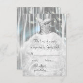 Bläschen Party Dress White Quinceaera UAWG RSVP Karte (Vorne/Hinten)