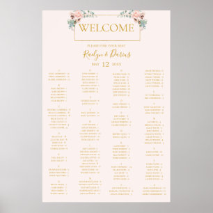 Bläschen Pastel Alphabetic Seekarte Poster