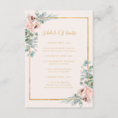 Bläschen | Pastelhochzeitplan Begleitkarte (Vorderseite)