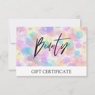 *~* Bläschen Pastell Trendy BeAUTY GIFT CARD