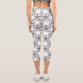 Bläschen-Pentagramm Capri Leggings (Rückseite)
