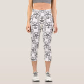 Bläschen-Pentagramm Capri Leggings (Vorderseite)
