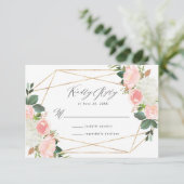 Bläschen | RSVP-Hochzeitkarte RSVP Karte (Stehend Vorderseite)