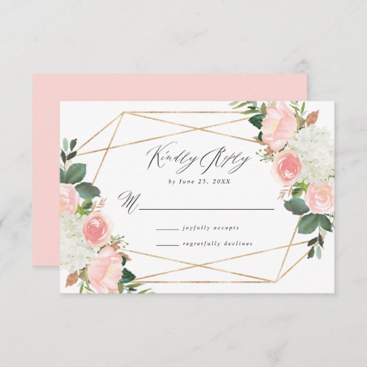 Bläschen | RSVP-Hochzeitkarte RSVP Karte (Vorne/Hinten)