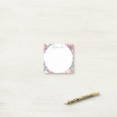 Bläschen und Abstrakter Kreis Post-it Klebezettel (Auf Schreibtisch)