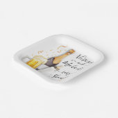 Bläschen und Bier-Babydusche Pappteller (Gewinkelt)