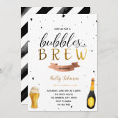 Bläschen und Braueinladung Einladung (Vorne/Hinten)