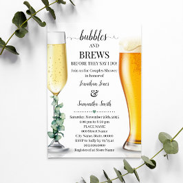 Bläschen und Braun, bevor ich dusche Grün Einladung