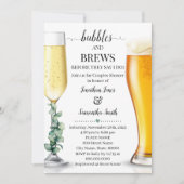 Bläschen und Braun, bevor ich dusche Grün Einladung (Vorderseite)