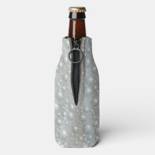 Bläschen und Perlen Silberblaue weiße Flasche Cool Flaschenkühler