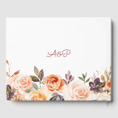 Bläschen und Pfirsichblumen Rustikal Gästebuch (Rückseite)