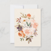 Bläschen und Pfirsichblumen Rustikal Save The Date (Rückseite)