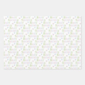 Bläschen und Streifen Geschlechtsneutrale Babydusc Geschenkpapier Set (Vorderseite)