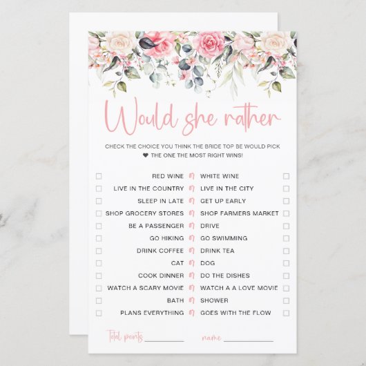 Bläschen | Würde sie lieber Spielkarte haben (Vorne/Hinten)