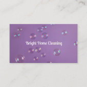 Bläschen Zuhause-Reinigungs-Dienstleistungen Busin Visitenkarte (Vorderseite)