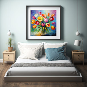 Bläschenanordnung der Tulip-Strahlung Poster