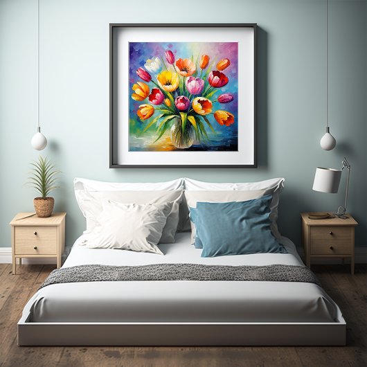 Bläschenanordnung der Tulip-Strahlung Poster