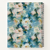 Bläschenmalwirkung Blaue Rose Notizblock (Rückseite)