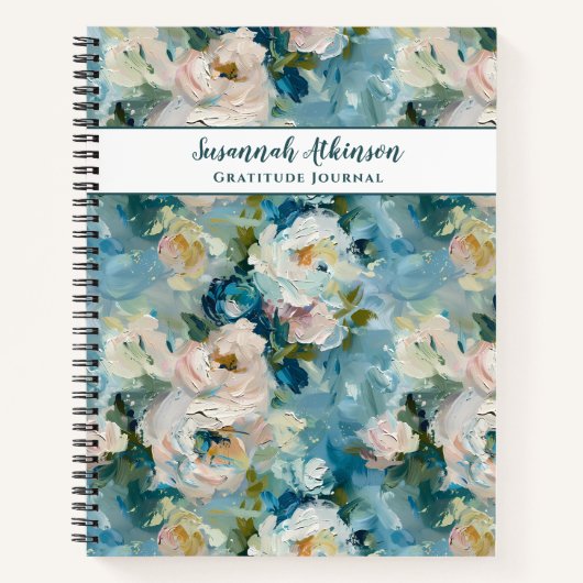 Bläschenmalwirkung Blaue Rose Notizblock (Vorderseite)