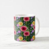 Bläschenmuster Monogramm Kaffeetasse (VorderseiteRechts)