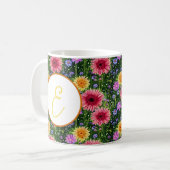 Bläschenmuster Monogramm Kaffeetasse (Vorderseite Links)