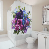 Bläschenspray mit beliebigem Farbhintergrund Duschvorhang (Beispiel)