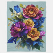 Bläschenspray mit beliebigem Farbhintergrund Fleecedecke (Vorderseite)