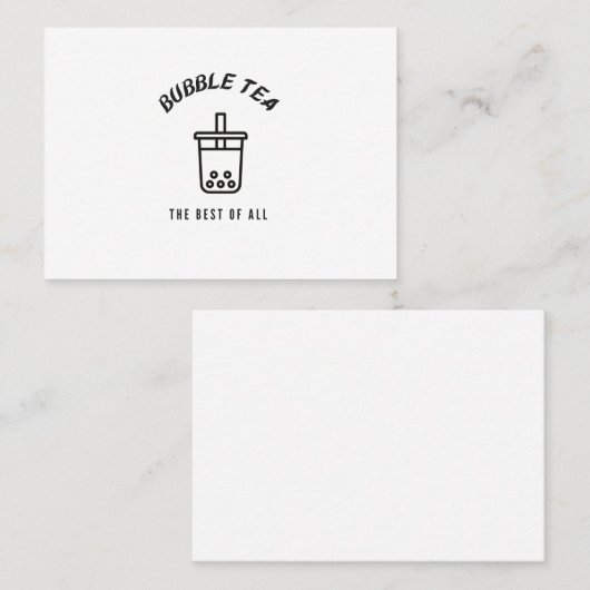 Bläschentee das Beste von allem Visitenkarte (Vorne/Hinten)