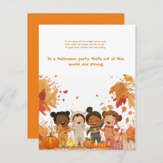 Blase ab zu Halloween Spaß! Einladung (Vorne/Hinten)