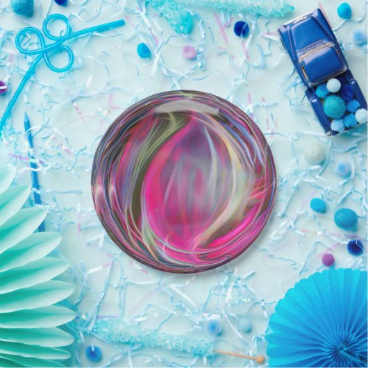 Blase aus digitaler Marmorseife Pappteller (Party)