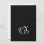 Blase aus schwarzen Herzen Einladung (Rückseite)