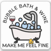 Blase Bad und Wein Aufkleber (Vorderseite)