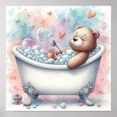 Blase Bath Bear Poster (Vorne)