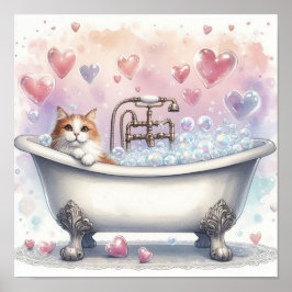 Blase Bath Cat Poster