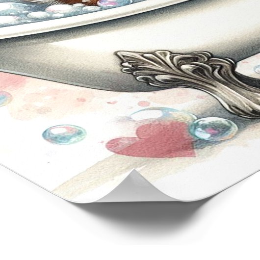 Blase Bath Deer Poster (Ecke)