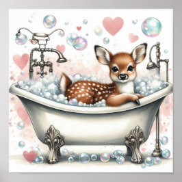 Blase Bath Deer Poster