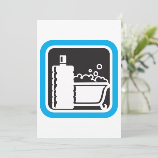 Blase Bath Einladung (Stehend Vorderseite)