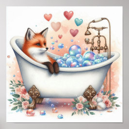 Blase Bath Fox Poster