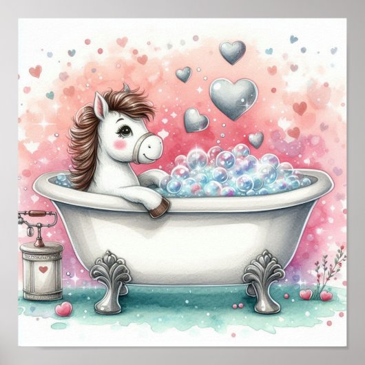 Blase Bath Horse Poster (Vorne)