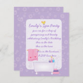 Blase Bath-Party Einladung (Vorne/Hinten)