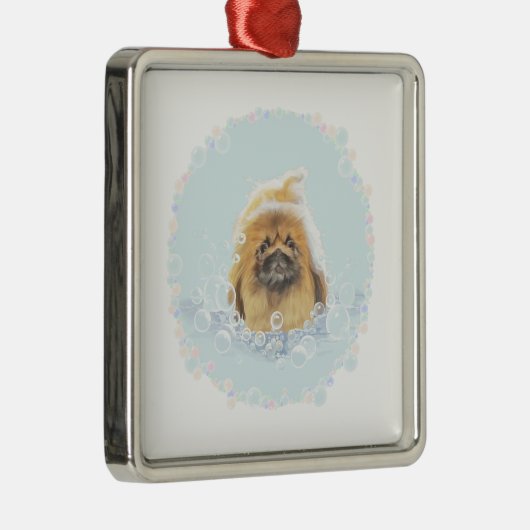 Blase Bath Silbernes Ornament (Rechts)