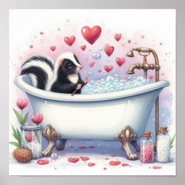 Blase Bath Skunk Poster