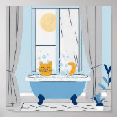 Blase Bathtime für Kitty Poster (Vorne)