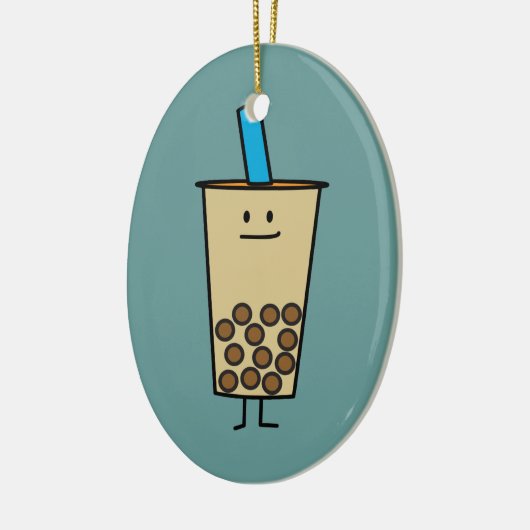 Blase Boba Perlen-Milch-Tee-Tapiokabälle Keramik Ornament (Links)