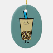 Blase Boba Perlen-Milch-Tee-Tapiokabälle Keramik Ornament (Vorne)